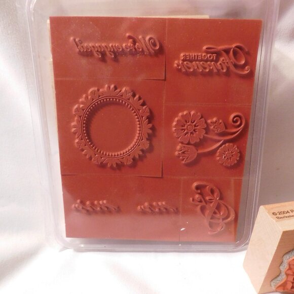 Stampin’ Up! Together Forever Rubber Stamps & Lot of Three Miscellaneous Stamps - Picture 5 of 7
